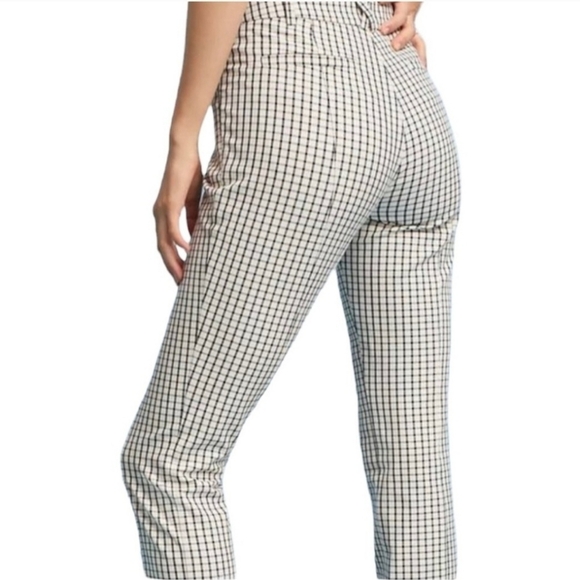 Anthropologie Pants - Anthropologie Essential Slim Pants in Plaid, Checked Windowpane Print Size 4